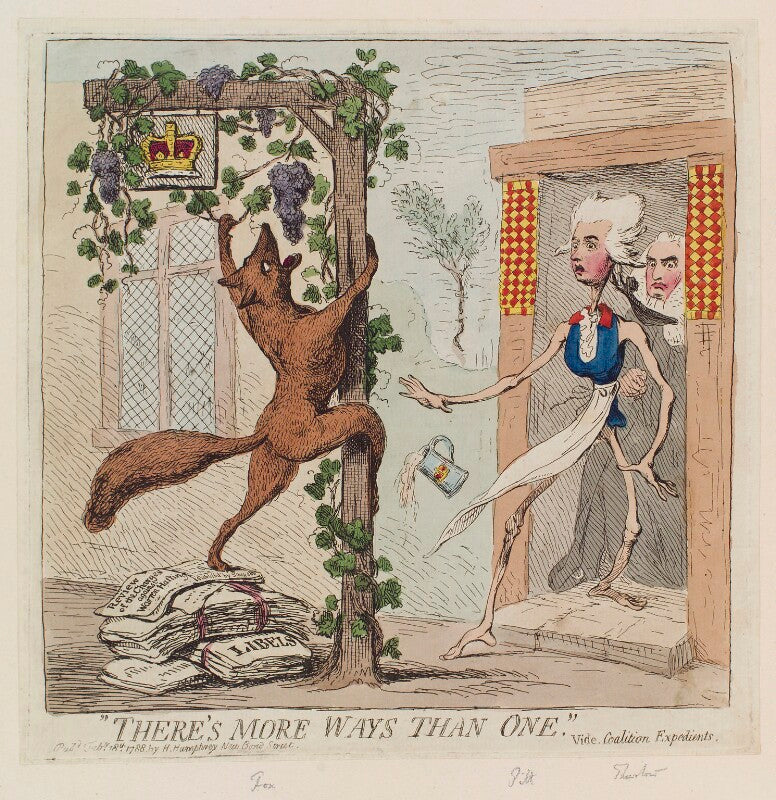 'there's more ways than one' (charles james fox; william pitt; edward thurlow, baron thurlow) npg d12373