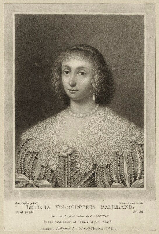 Lettice cary (née morison), viscountess falkland npg d28480