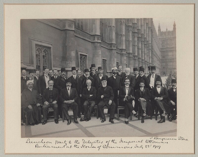 'luncheon party to the delegates of the imperial ottomon parliament at the house of commons' npg x135604