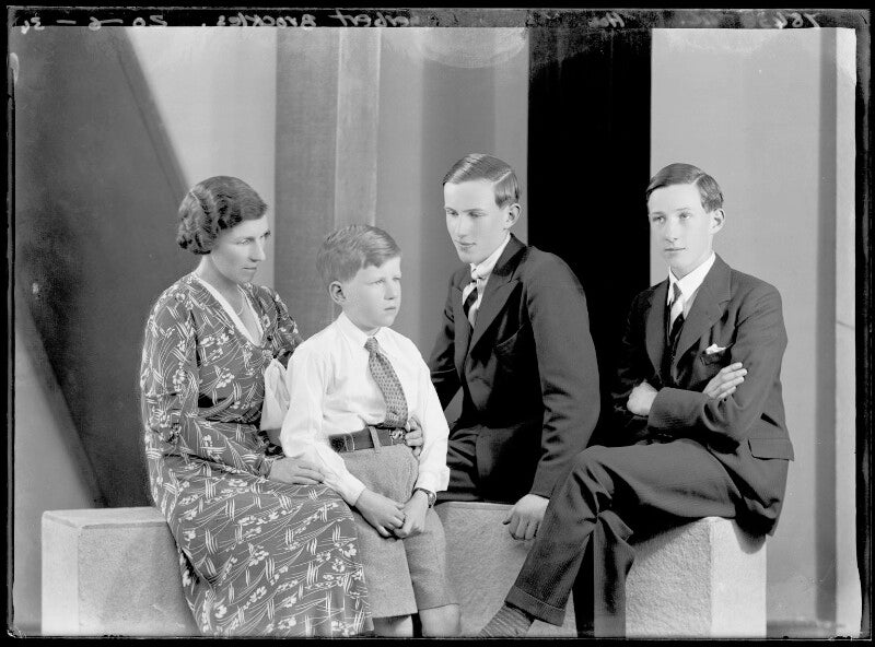 Hon. eileen fitzherbert brockholes (née french) with family npg x105018