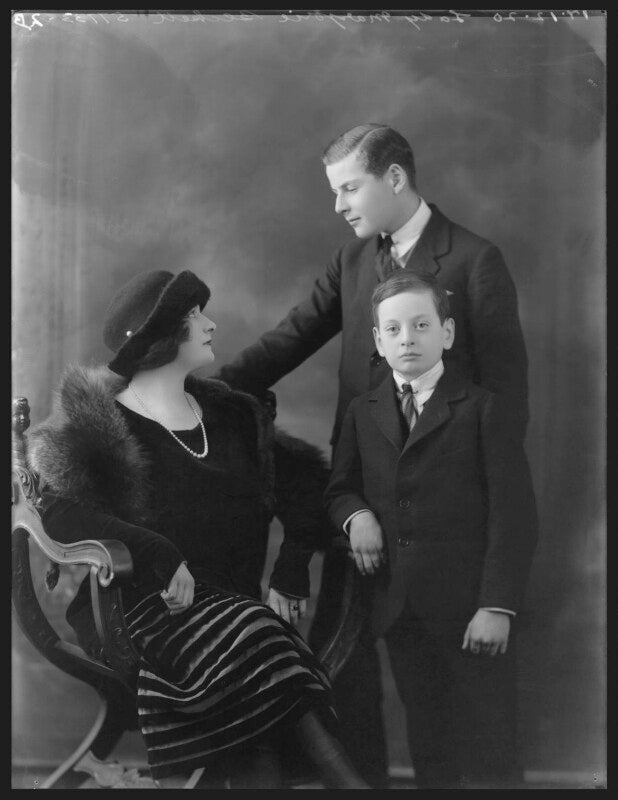 Marjorie blanche eva duncombe (née greville, later beckett), countess of feversham of ryedale; charles duncombe, 3rd earl of feversham; hon. david william ernest duncombe npg x36667