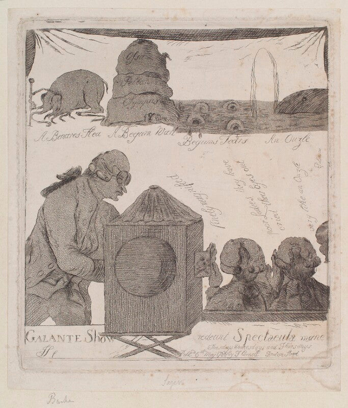 'galante show' (edmund burke; edward smith stanley, 12th earl of derby) npg d12379