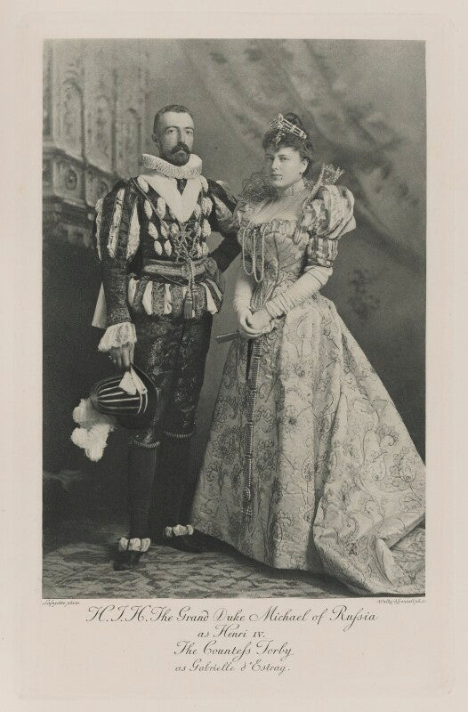 Michael mikhailovich, grand duke of russia as henri iv and sophia nicholaievna, countess de torby as gabrielle d'estray npg ax41015