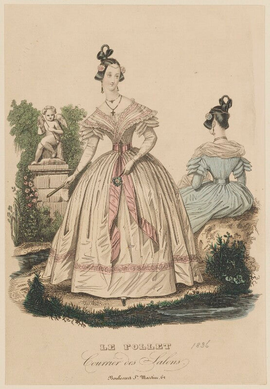 French summer dinner dress, 1836 npg d47718