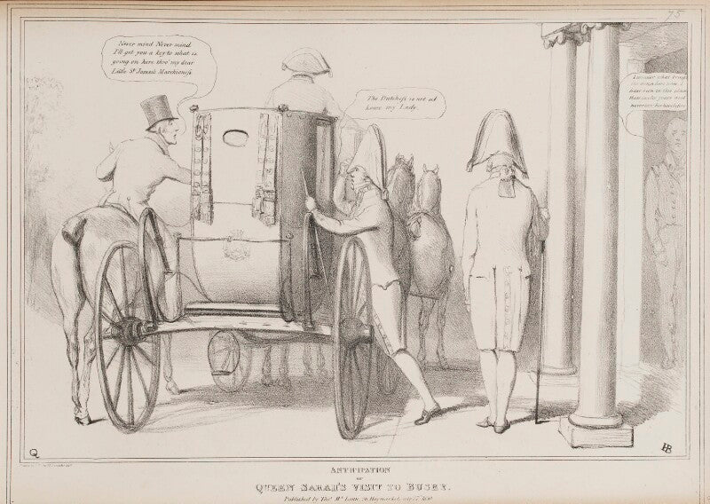 Anticipation or queen sarah's visit to bushy (arthur wellesley, 1st duke of wellington) npg d41010