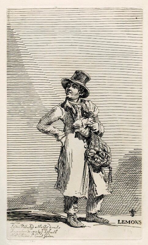 Unknown man selling fruit ('lemons') npg d40081