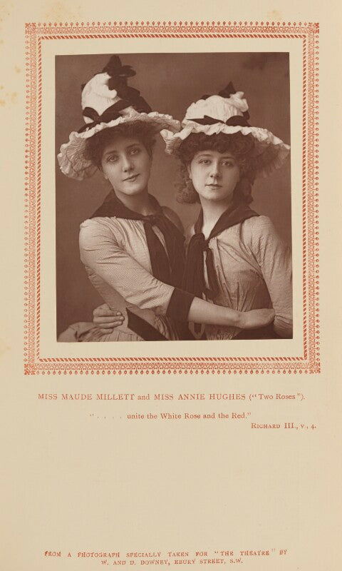 Maude millett (mrs tennant) as ida; annie hughes as lotty in 'two roses' npg ax9309