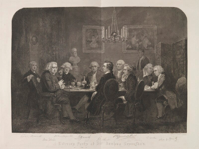 'a literary party at sir joshua reynolds's' npg d14518