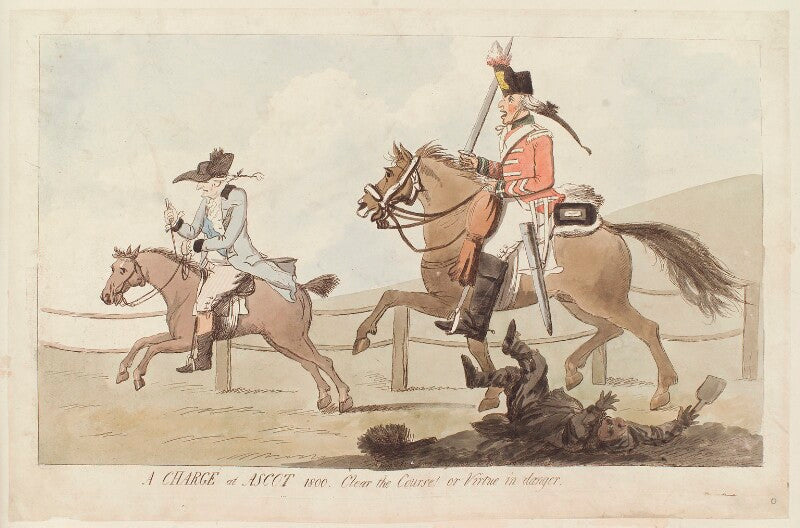William henry fortescue, earl of clermont ('a charge at ascot 1800. clear the course! or virtue in danger') npg d12748