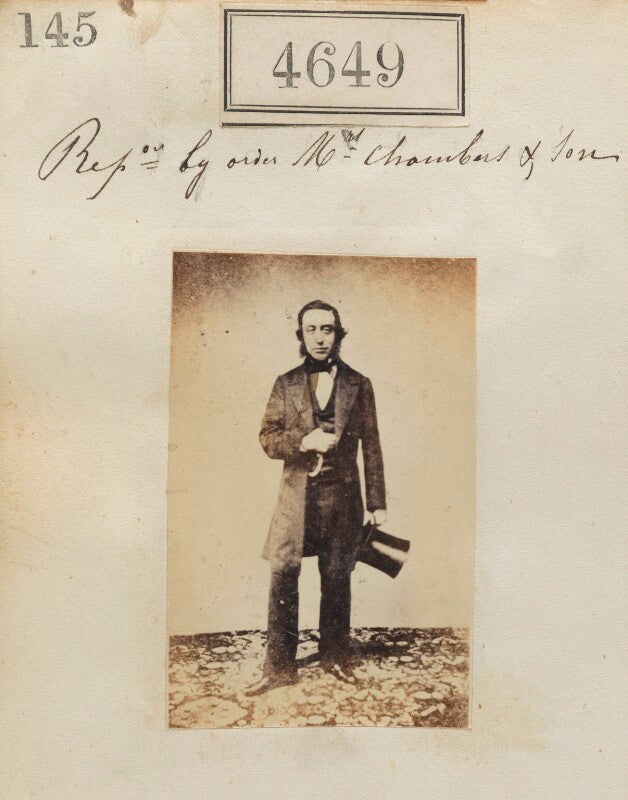 Unknown man ('reproduced by order of mrs chambers & son') npg ax54661