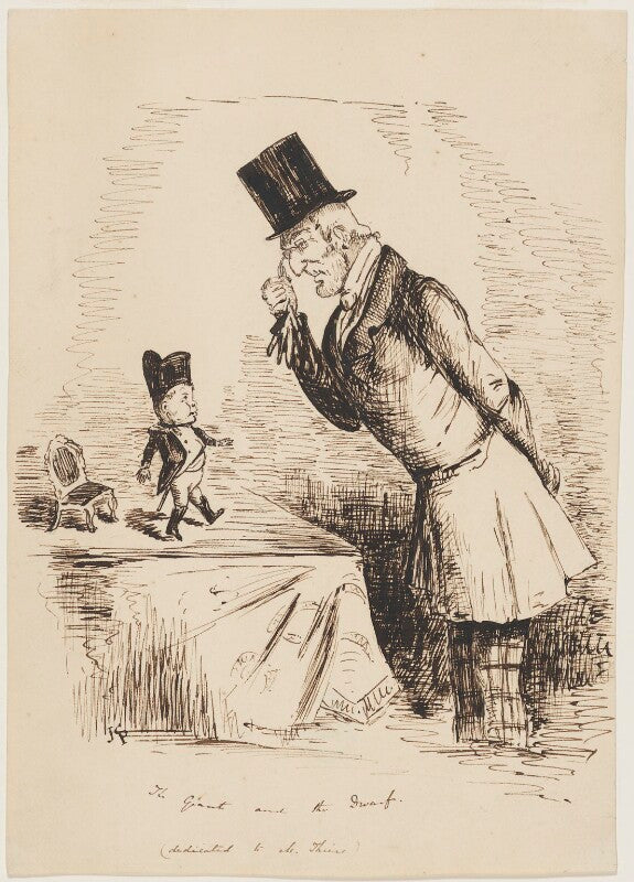 General tom thumb (charles sherwood stratton) (as napoleon) as napoleon; arthur wellesley, 1st duke of wellington npg d149