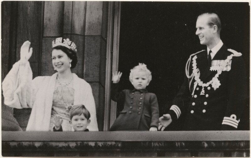 Queen elizabeth ii; king charles iii; princess anne; prince philip, duke of edinburgh npg x193056