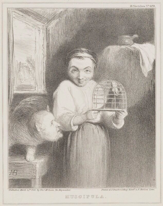 Muscipula (sir robert peel, 2nd bt; john russell, 1st earl russell; william evans) npg d41563