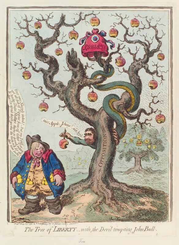 Charles james fox ('the tree of liberty, with, the devil tempting john bull') npg d12649