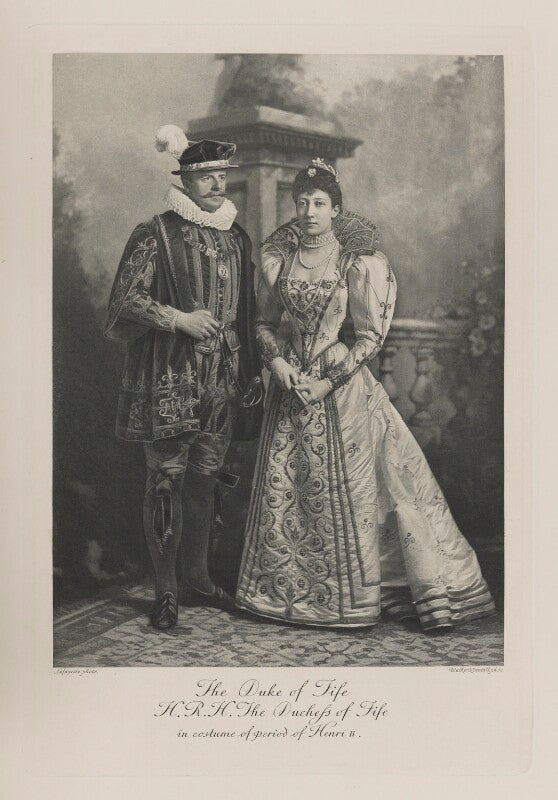 Alexander william george duff, 1st duke of fife and princess louise, duchess of fife in costume of the period of henri ii npg ax41006