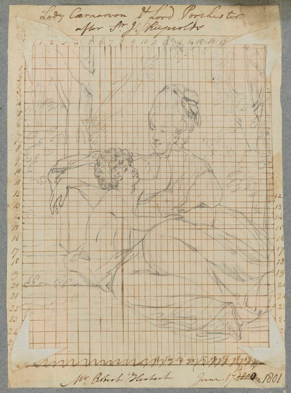 Elizabeth herbert (née wyndham), countess of carnarvon and her son, henry george herbert, 2nd earl of carnarvon npg d17268