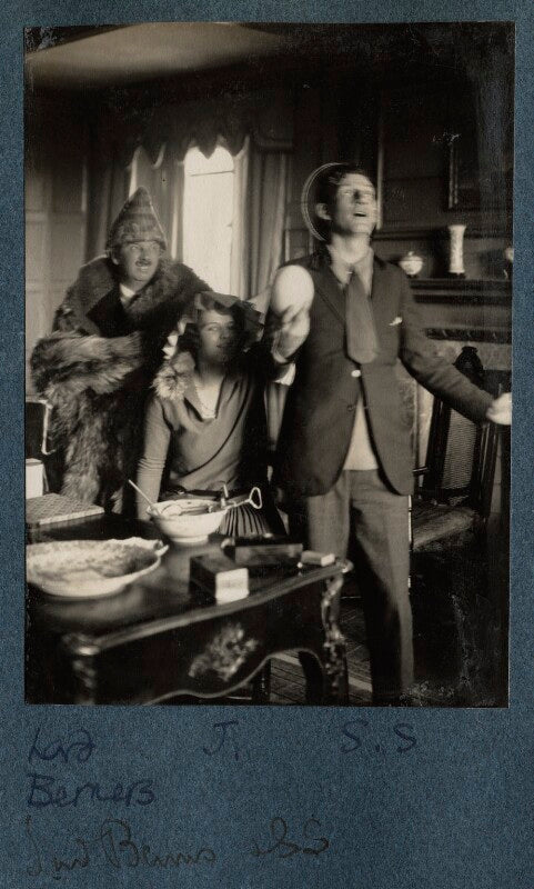 Gerald tyrwhitt wilson, 14th baron berners; siegfried sassoon; julian vinogradoff (née morrell) npg ax142436