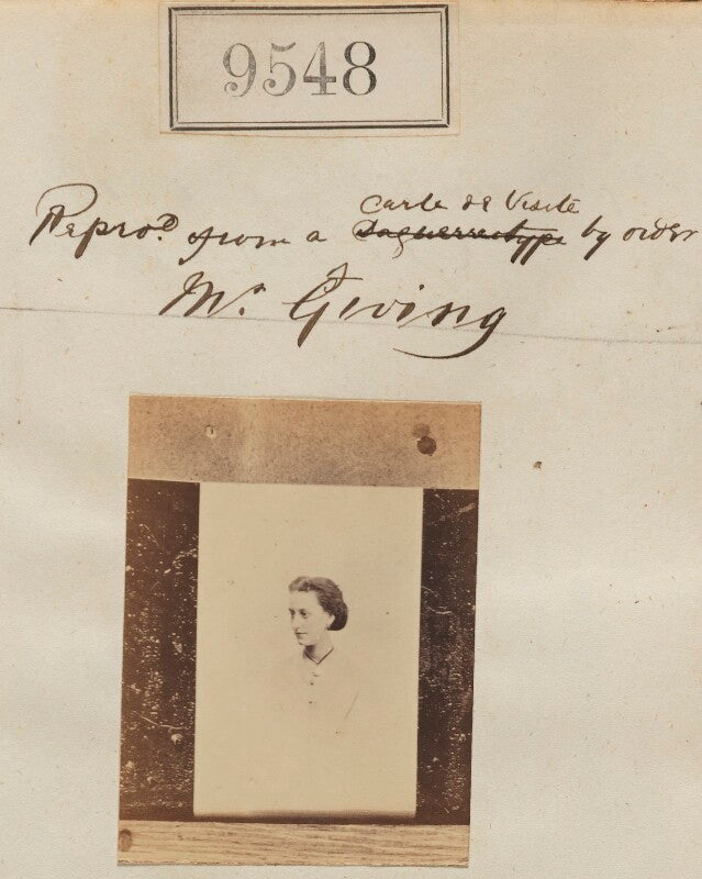 'reproduction from a carte de visite by order mr giving' npg ax59330