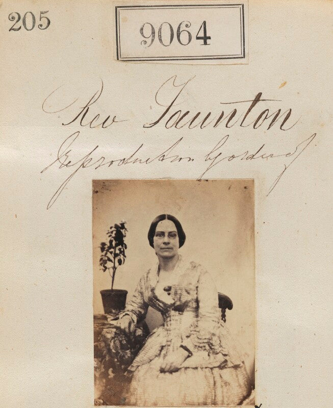 Unknown woman ('reproduction by order of rev. taunton') npg ax58887