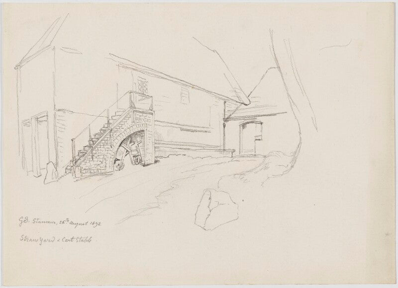Sketch of the strawyard at stanmore npg d6724