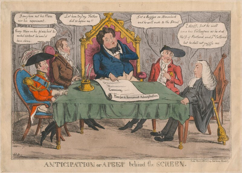 Anticipation or a peep behind the screen npg d48689