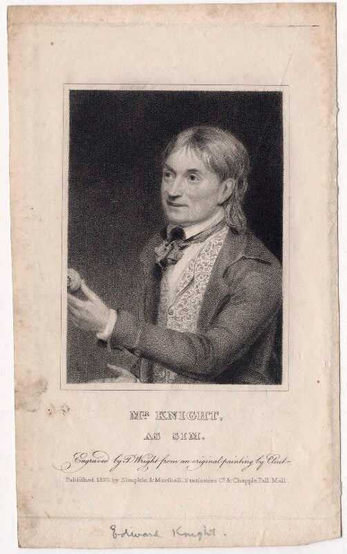 Edward knight as sim in o'keefe's 'wild oats' npg d8444