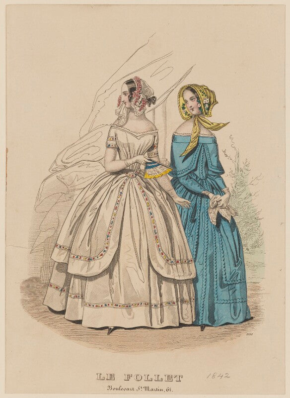'toilette de soirée et toilette de ville', september 1842 npg d47905