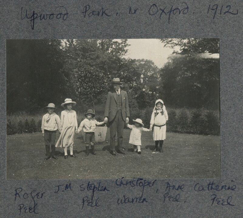 John frederic roger peel; julian vinogradoff (née morrell); stephen wynter peel; christopher p. warren; anne peel; catherine emma eastwood (née peel) npg ax140408