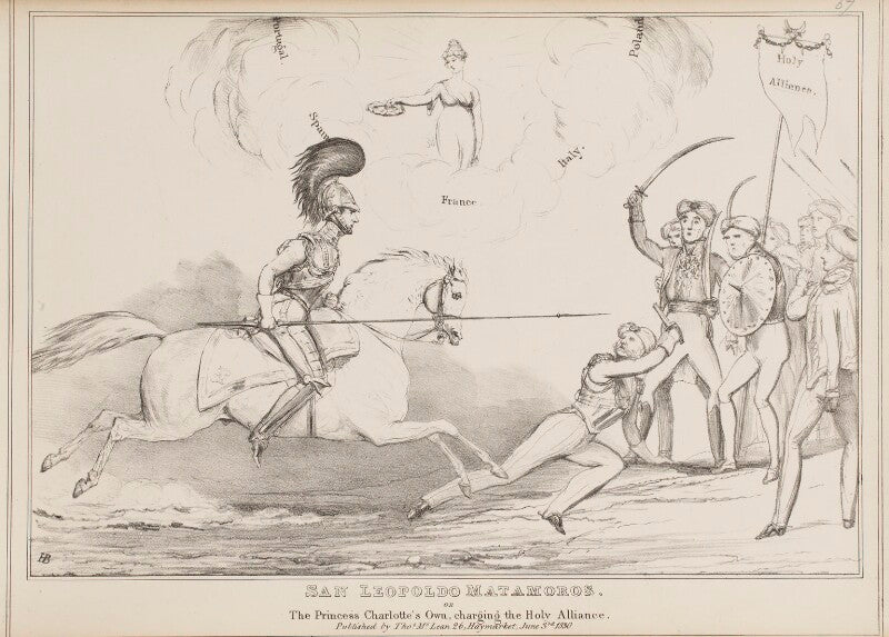San leopoldo matamoros or the princess charlotte's own, charging the holy alliance npg d41002