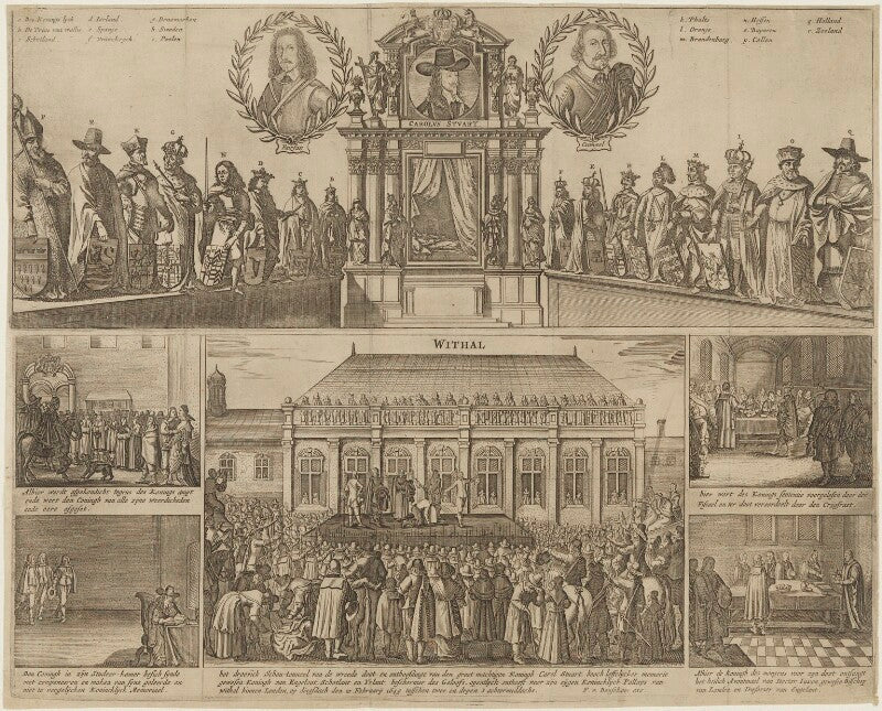 Execution of king charles i (includes portraits of thomas fairfax, 3rd lord fairfax of cameron; oliver cromwell) npg d33017