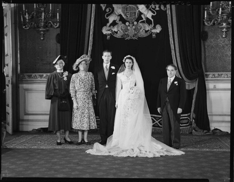 Sophie stein (née bachmann); princess mary, countess of harewood; george lascelles, 7th earl of harewood; marion stein; erwin stein npg x97318