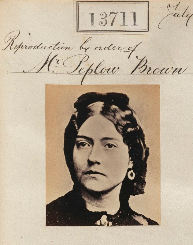 Unknown woman ('reproduction by order of mr peplow brown') npg ax63342