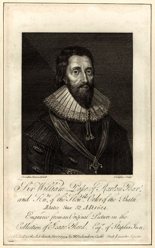 Sir william pope, 1st earl of downe npg d25855