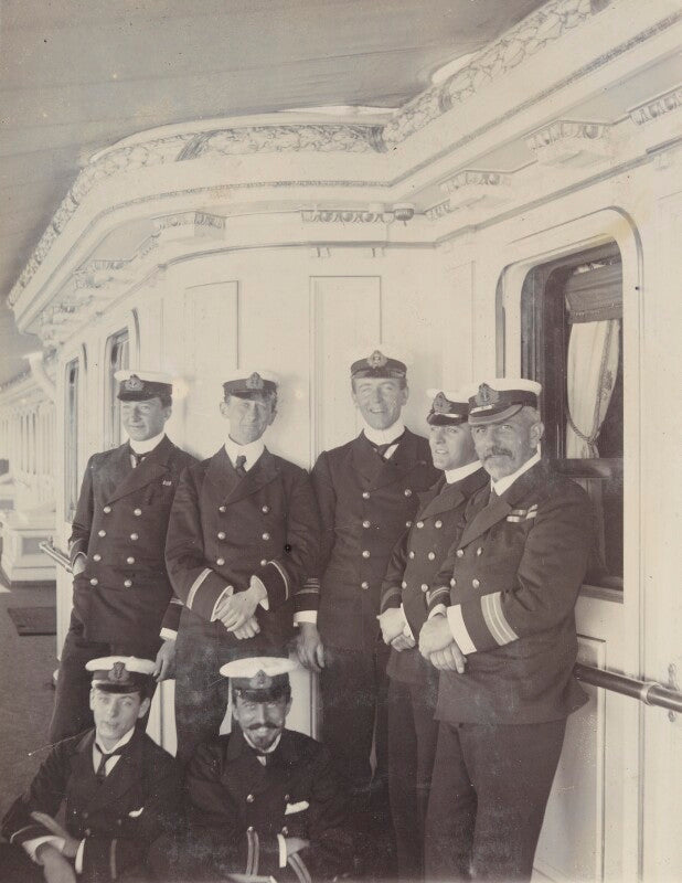 Mark rundle; sir john henry george chapple with naval officers on the deck of the royal yacht, 'victoria & albert' npg ax137108