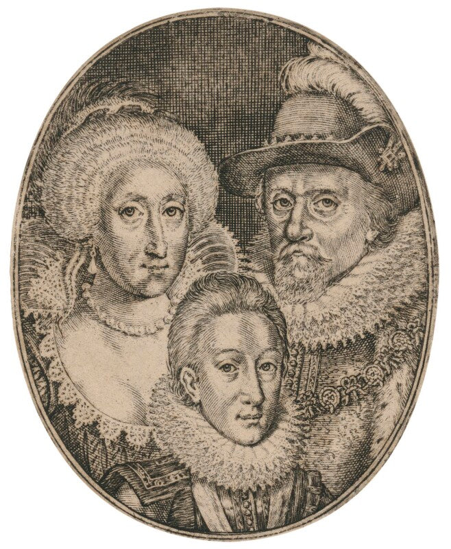 Anne of denmark; king charles i when prince of wales; king james i of england and vi of scotland npg d18185