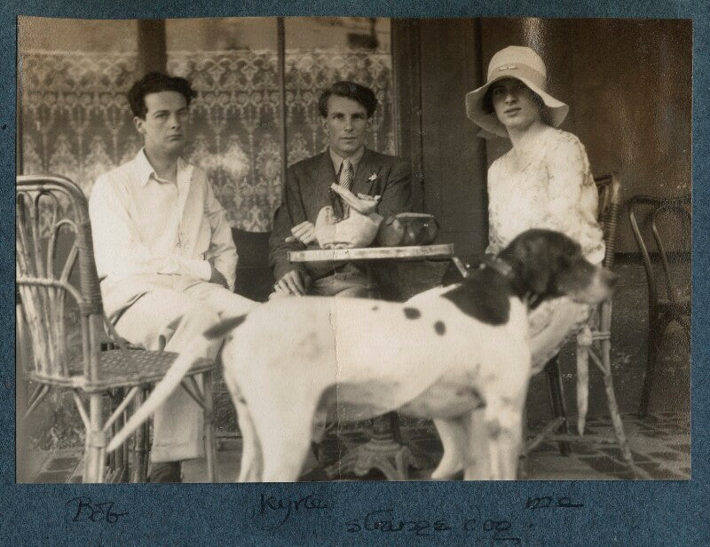 Bob gathorne hardy; kyrle leng; julian vinogradoff (née morrell) npg ax142609