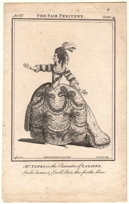 Mary ann yates as calista in rowe's 'the fair penitent' npg d8941