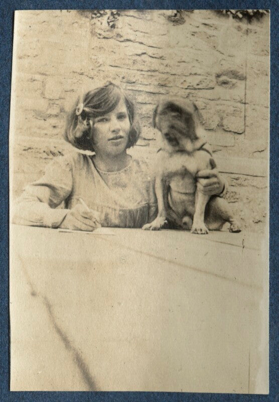 Julian vinogradoff (née morrell) with her pug soie npg ax140593