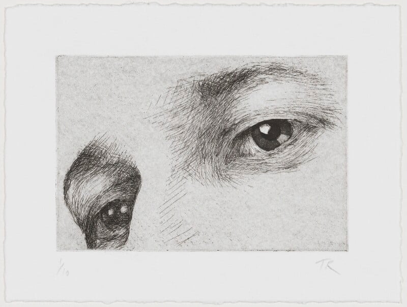 Etching and aquatint of a pair of eyes npg d49632