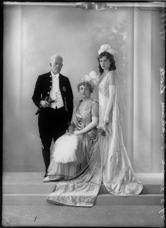 Sir ernest gordon graham graham little; sarah helen (née kendall), lady graham little; possibly helen viola graham little npg x26605