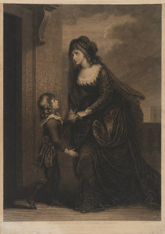 'mrs siddons and her son in the tragedy of isabella' (sarah siddons (née kemble); henry siddons) npg d41670