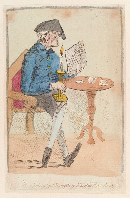 'old man holding a candlestick' npg d12960