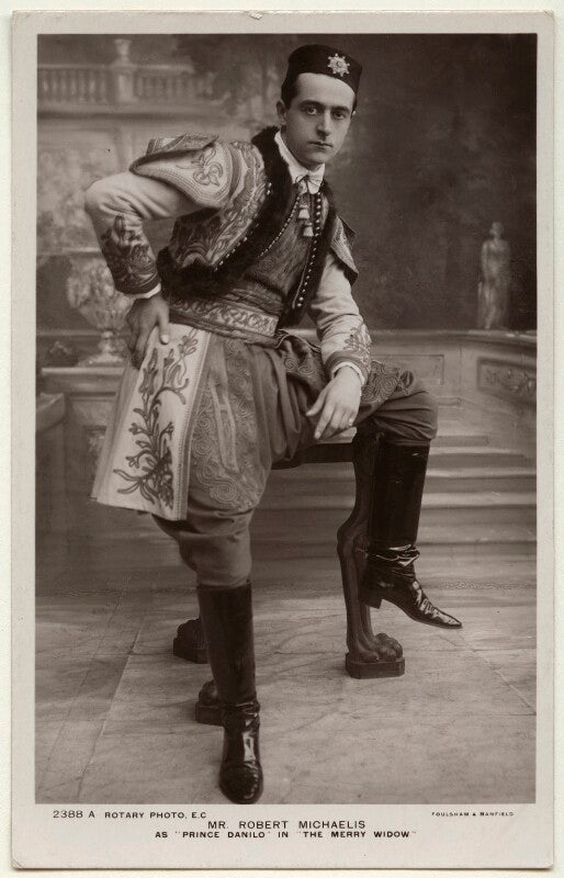 Robert michaelis as prince danilo in 'the merry widow' npg ax160183