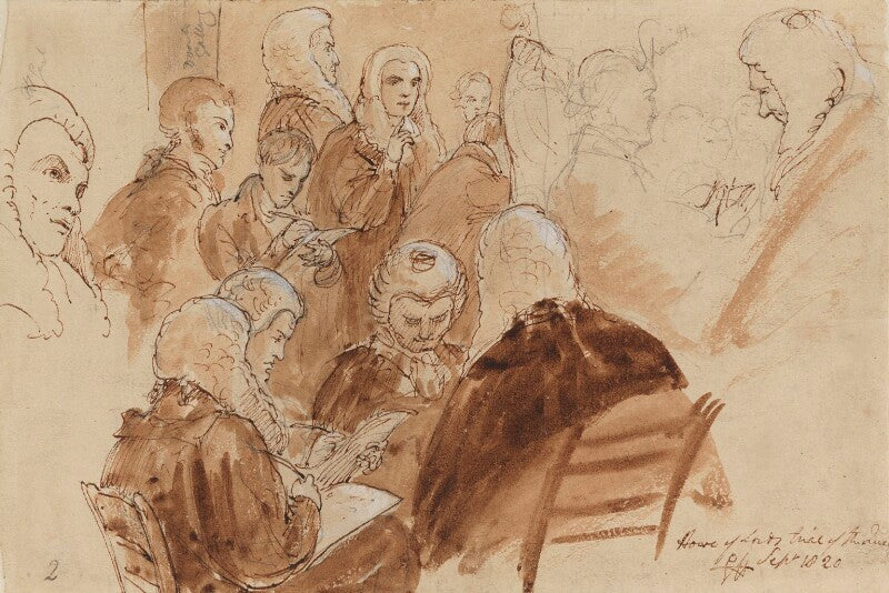 Group including 1st baron gifford, lushington, baron lyndhurst, di spineto and 1st baron truro npg 1695(i)