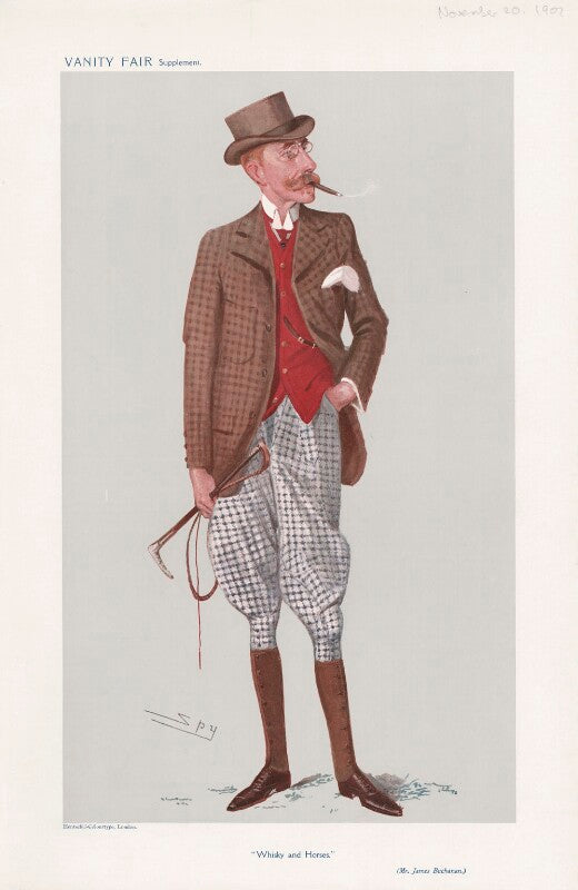 James buchanan, 1st baron woolavington ('men of the day. no. 1093. "whisky and horses."') npg d45407