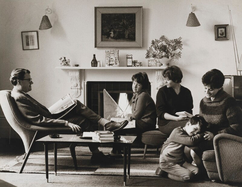 John mortimer; penelope ruth mortimer (née fletcher) and their three children sally, julia and jeremy npg x88309