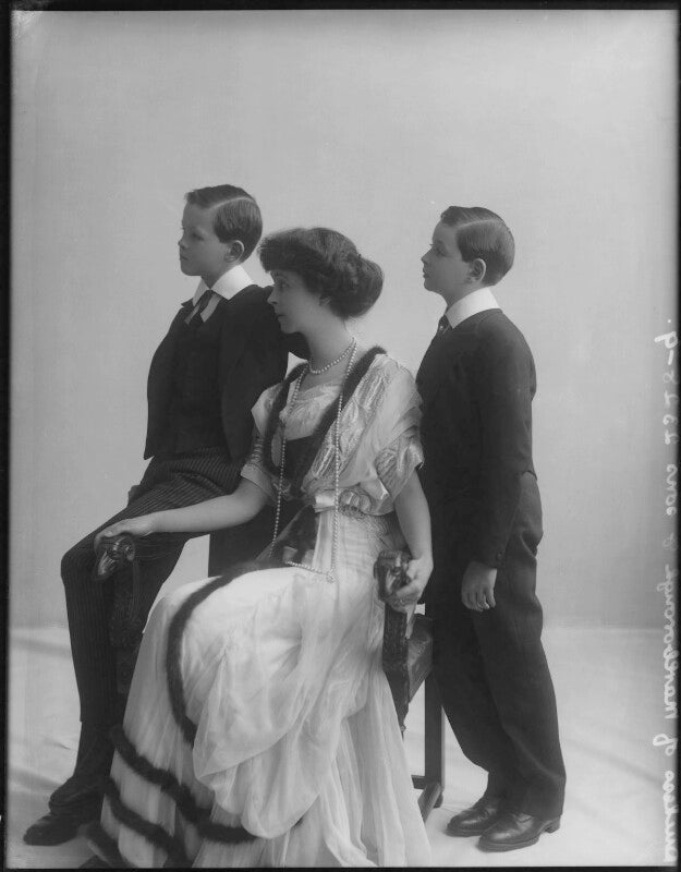 Consuelo, duchess of marlborough with her sons lord ivor spencer churchill and john albert spencer churchill npg x41297