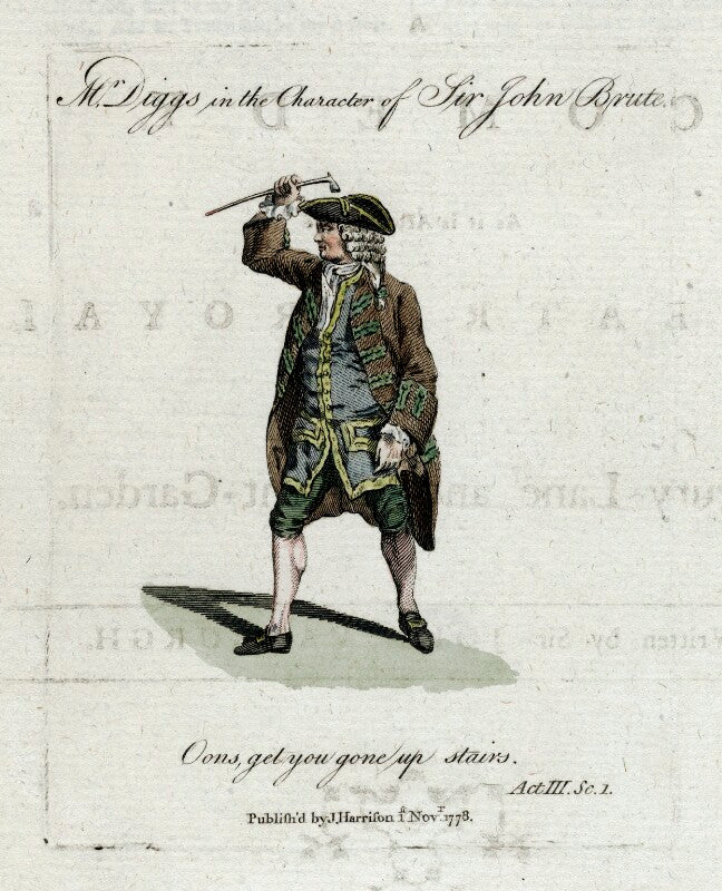 Mr digges in the character of sir john brute (west digges) npg d40544