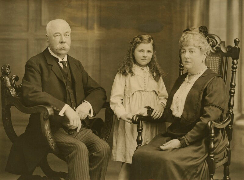 Sir john merry le sage and elizabeth lord le sage (née martin) with their granddaughter, veronica le sage npg x85203