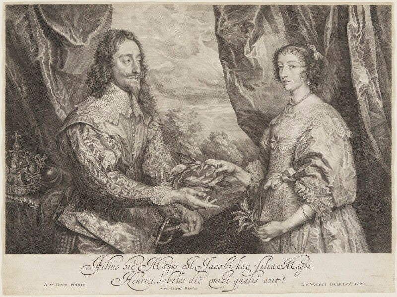 King charles i; henrietta maria npg d32047